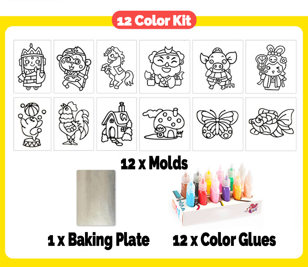 12 Colors Kids Glue Tempera Crafts