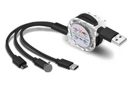 3-in-1 Retractable Charging Cable