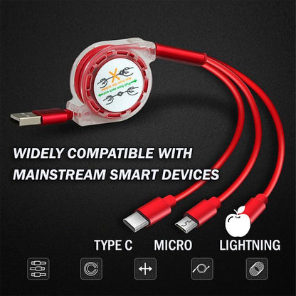 3-in-1 Retractable Charging Cable