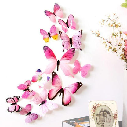 3D Butterflies Wall Stickers (12 pcs)